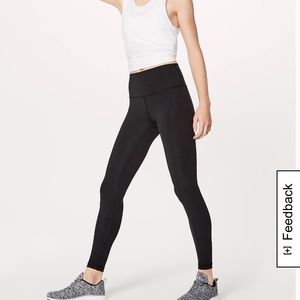 Size 6 Black Wunder Under Lululemon Leggings